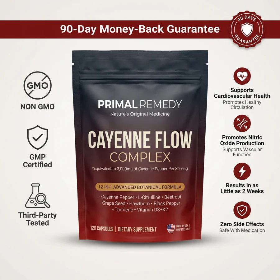 PrimalRemedy Flow Complex - Cayenne Pepper Softgels